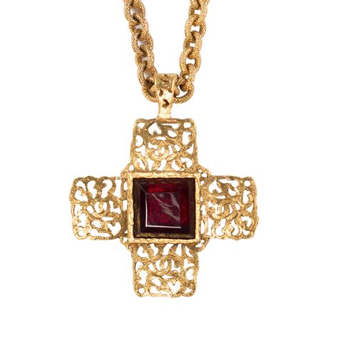 chanel cross pendant|inspired Chanel pendant.